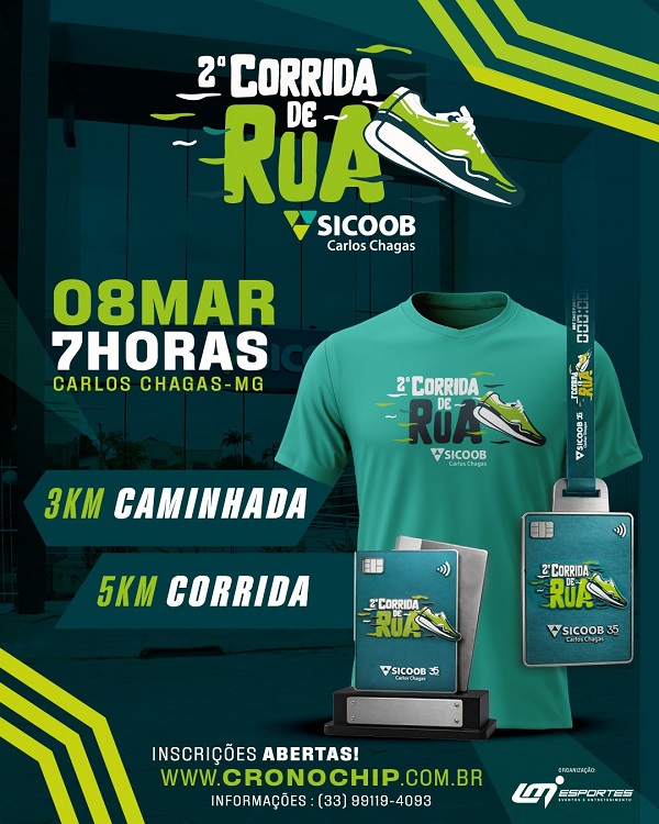 Imagem 2ª CORRIDA DE RUA SICOOB CARLOS CHAGAS