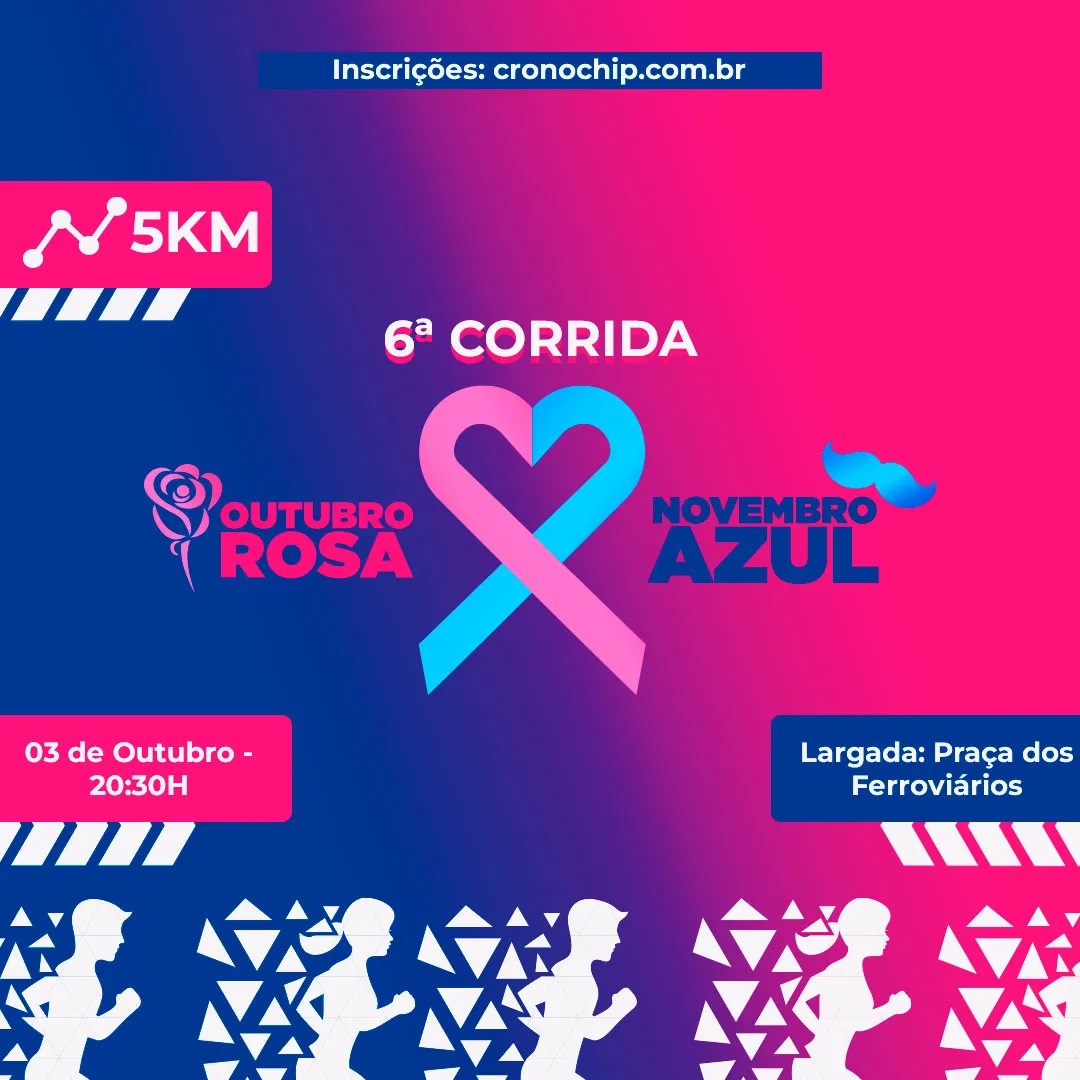 Imagem 6ª CORRIDA OUTUBRO ROSA NOVEMBRO AZUL NIGHT RUN
