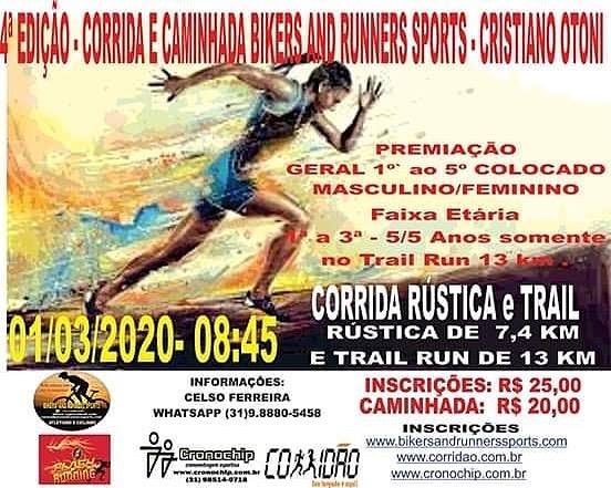 Imagem 4ª CORRIDA E CAMINHADA BIKERS AND RUNNERS SPORTS - 2020