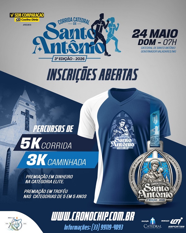 Imagem 3ª CORRIDA CATEDRAL DE SANTO ANTÔNIO