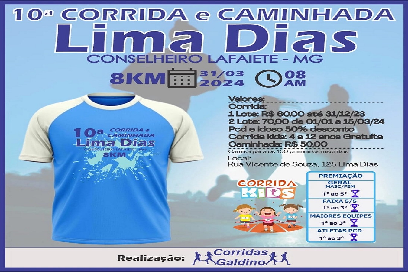 Imagem 10ª CORRIDA E CAMINHADA DO LIMA DIAS - 2024